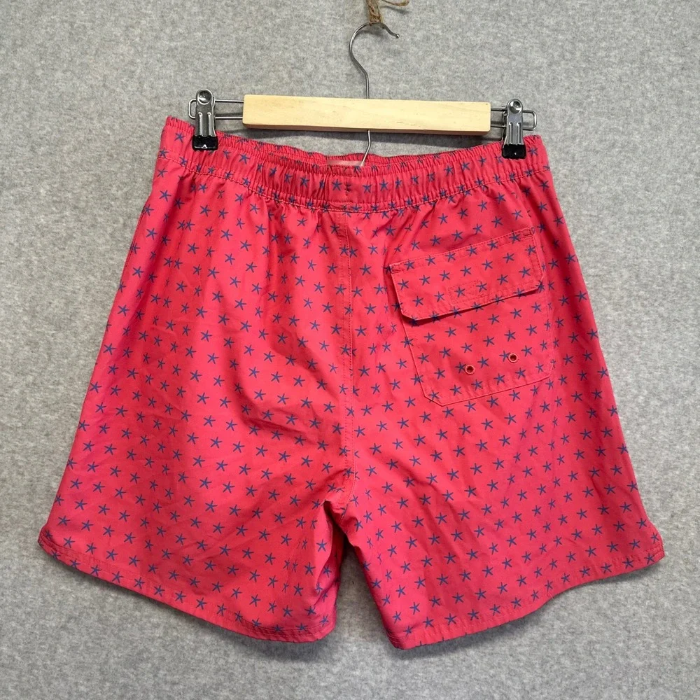 Vineyard Vines Mens Size Swim‎ Trunks Board Shorts XL Pink Starfish Print Mesh